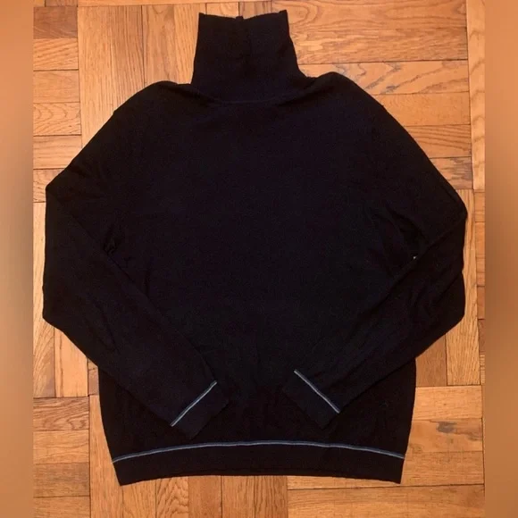 Ted Baker London EXARNO Black Wool Cashmere Blend Roll Neck Sweater - Picture 1 of 16